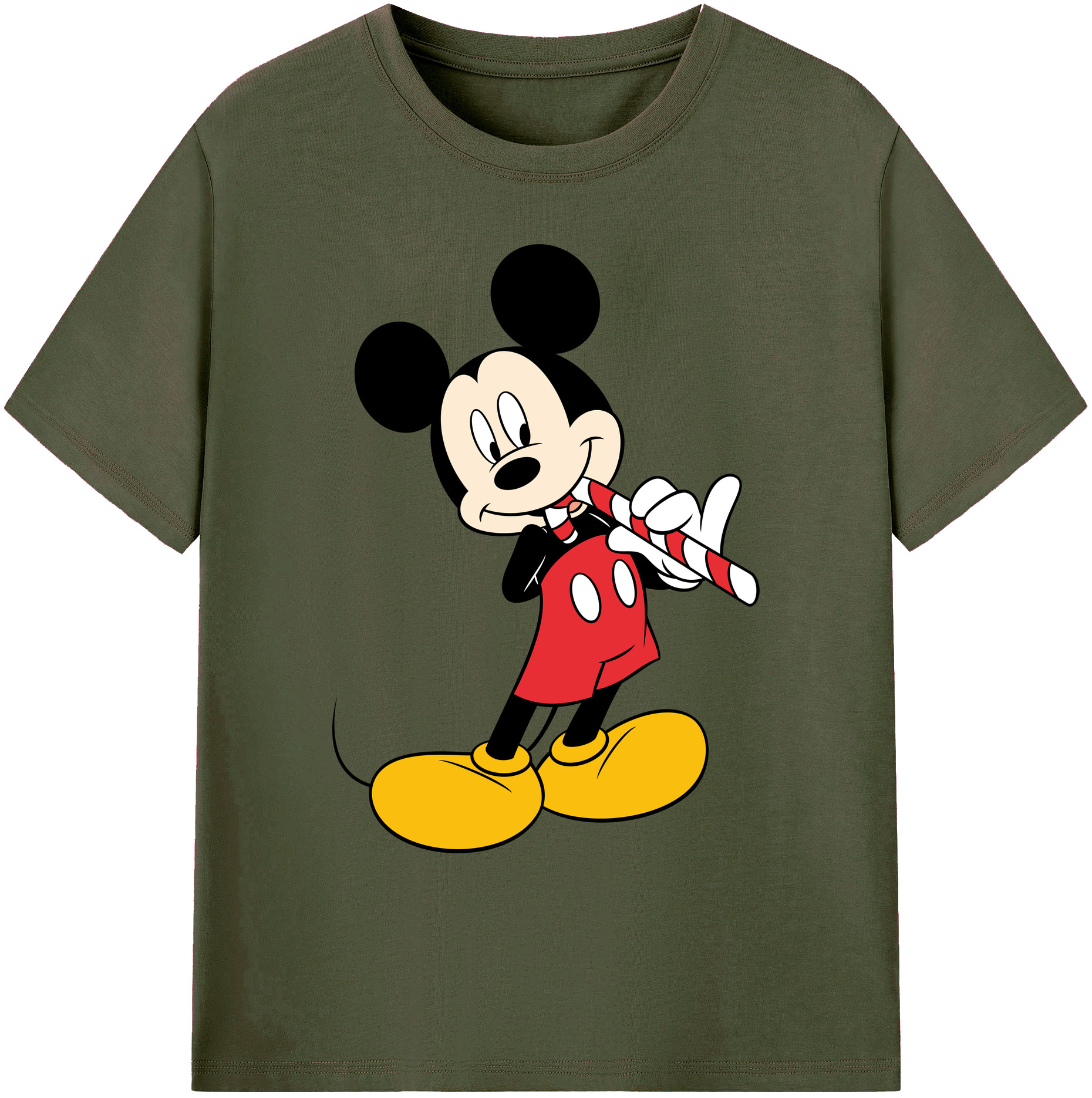 ミッキーマウス Mickey Mouse 綿100％ メンズ半袖Tシャツ｜肌触りやわらか＆通気性
